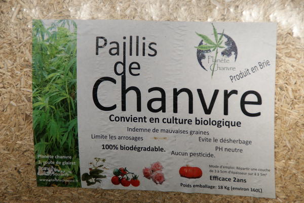 Chènevotte de paillage en balle de 200 litres